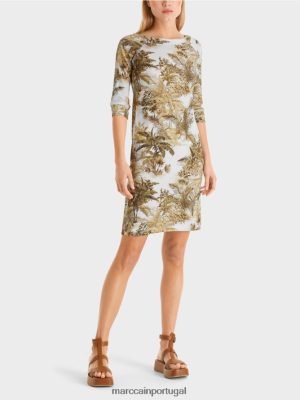 Marc Cain Vestido de algodão pó claro azul roupas 4P8PV050 Marc Cain Dresses