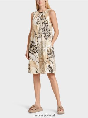 Marc Cain Vestido de bainha curta com estampa floral areia profunda roupas 4P8PV089 Marc Cain Dresses