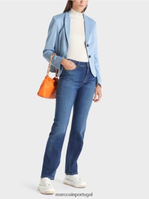 Marc Cain blazer ajustado com lapela estreita céu escuro do verão roupas 4P8PV0174 Marc Cain Tops