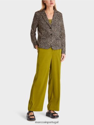 Marc Cain blazer com estampa de leopardo creme de pó roupas 4P8PV0197 Marc Cain Dresses