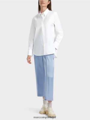 Marc Cain blusa com costas estendidas branco roupas 4P8PV0858 Marc Cain Tops