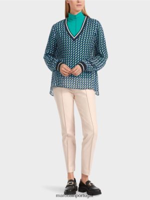 Marc Cain blusa com impressão geométrica esmalte roupas 4P8PV0837 Marc Cain Tops