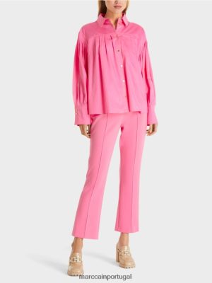 Marc Cain blusa com jugo do ombro e pregas rosa brilhante roupas 4P8PV0976 Marc Cain Portugal