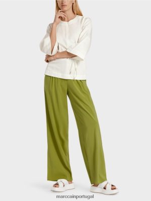 Marc Cain blusa de algodão com mangas compridas off white roupas 4P8PV0946 Marc Cain Portugal