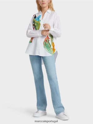 Marc Cain blusa de camisa com impressão colocada branco roupas 4P8PV0925 Marc Cain Portugal
