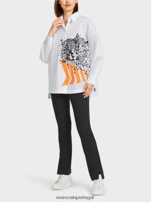 Marc Cain blusa "repensar" branco roupas 4P8PV0985 Marc Cain Portugal