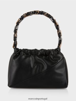 Marc Cain bolsa de ombro com alça decorativa preto acessório 4P8PV01516 Marc Cain Portugal