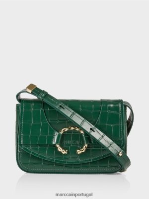 Marc Cain bolsa de ombro com anel decorativo Floresta escura acessório 4P8PV01540 Marc Cain Portugal