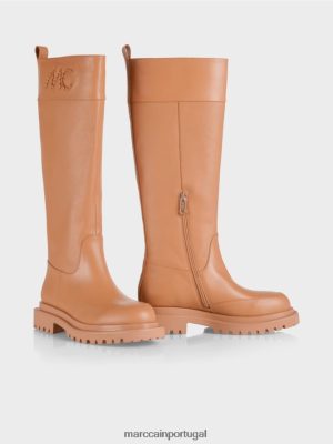 Marc Cain botas com zíper Toffee brilhante calçados 4P8PV01562 Marc Cain Dresses