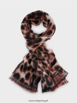 Marc Cain cachecol de lã virgem macia Campari acessório 4P8PV01670 Marc Cain Dresses
