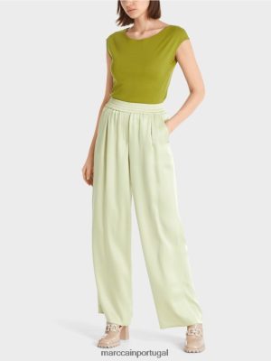 Marc Cain calça com frente plissada respiração suave roupas 4P8PV0690 Marc Cain Tops