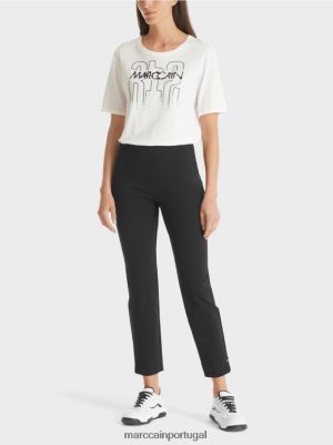 Marc Cain calça de tecido esticado de Sofia preto roupas 4P8PV0563 Marc Cain Dresses