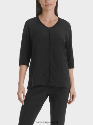 Marc Cain camisa da blusa feita de mistura de material preto roupas 4P8PV01031 Marc Cain Dresses