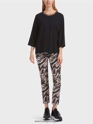 Marc Cain camisa "repensar" juntos preto roupas 4P8PV01258 Marc Cain Portugal