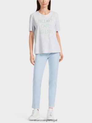 Marc Cain camiseta com motivo de lantejoulas cinza prateado roupas 4P8PV01310 Marc Cain Dresses