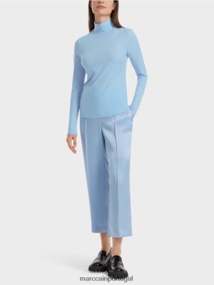 Marc Cain camiseta com rolo de rolo céu escuro do verão roupas 4P8PV01288 Marc Cain Portugal