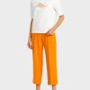 Marc Cain camiseta de algodão "repensar" laranja transparente roupas 4P8PV01451 Marc Cain Dresses