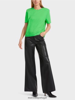 Marc Cain camiseta em um corte quadrado Verde de maçã escura roupas 4P8PV01249 Marc Cain Portugal