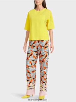 Marc Cain camiseta impressa limão macio roupas 4P8PV01323 Marc Cain Tops