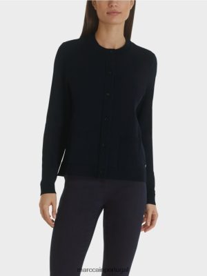 Marc Cain cardigã "repensar juntos" Midnight Blue roupas 4P8PV0451 Marc Cain Portugal