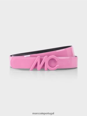 Marc Cain cinto reversível com logotipo MC colorido rosa brilhante acessório 4P8PV01730 Marc Cain Dresses
