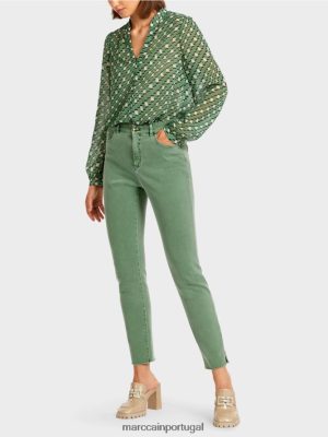 Marc Cain colorido jeans "repensar" Moss Green roupas 4P8PV0829 Marc Cain Portugal