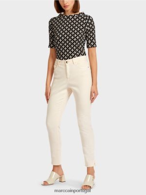 Marc Cain colorido jeans "repensar" creme roupas 4P8PV0830 Marc Cain Dresses