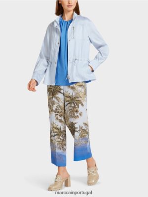 Marc Cain jaqueta ao ar livre casual em algodão pó claro azul roupas 4P8PV0395 Marc Cain Dresses