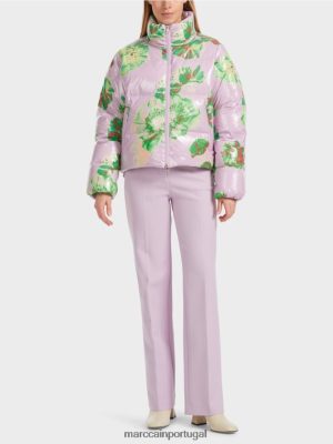 Marc Cain jaqueta ao ar livre com design floral lavanda brilhante roupas 4P8PV0231 Marc Cain Tops