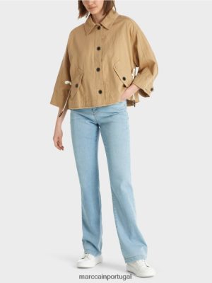 Marc Cain jaqueta de grandes dimensões argila clara marrom roupas 4P8PV0394 Marc Cain Portugal