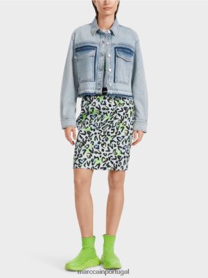 Marc Cain jaqueta jeans com efeito DIY jeans leve roupas 4P8PV0334 Marc Cain Portugal