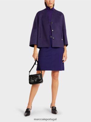 Marc Cain jaqueta lã roxo real roupas 4P8PV0300 Marc Cain Tops