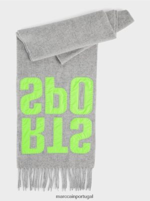 Marc Cain lenço com apliques de carta cinza prateado acessório 4P8PV01687 Marc Cain Portugal