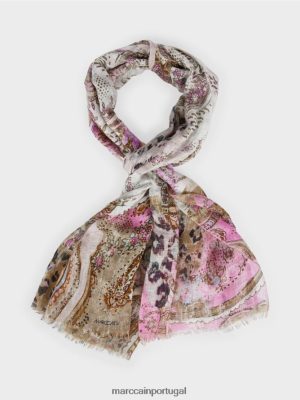 Marc Cain lenço com padrões mistos off white acessório 4P8PV01727 Marc Cain Dresses