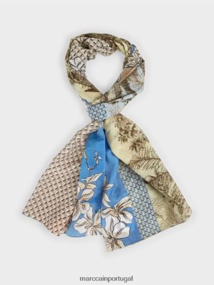 Marc Cain lenço com padrões mistos respiração suave acessório 4P8PV01728 Marc Cain Tops