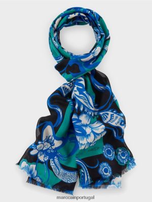 Marc Cain lenço com tatuagem de tatuagem esmalte acessório 4P8PV01656 Marc Cain Tops