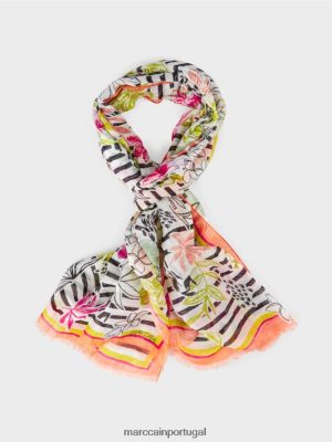 Marc Cain lenço de verão suave com impressão Terracota leve acessório 4P8PV01715 Marc Cain Dresses