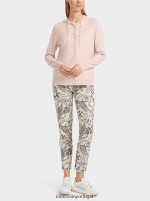 Marc Cain repensar juntos "cardigã de malha fina Blossom de amêndoa roupas 4P8PV0307 Marc Cain Portugal