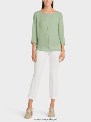 Marc Cain "repense a blusa de" repensar "a blusa Mint em pó roupas 4P8PV01012 Marc Cain Portugal