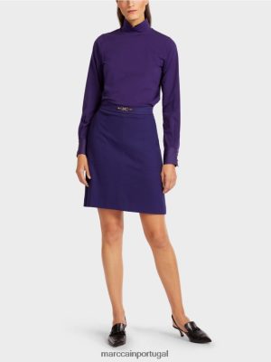Marc Cain saia fita com cadeia MC decorativa roxo real roupas 4P8PV0514 Marc Cain Portugal