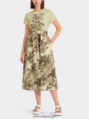 Marc Cain saia na altura da panturrilha respiração suave roupas 4P8PV0493 Marc Cain Portugal