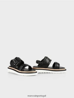 Marc Cain sandálias com sola colorida contrastante preto calçados 4P8PV01653 Marc Cain Tops