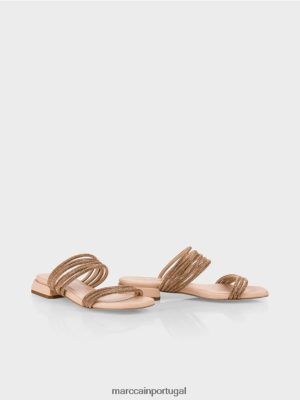 Marc Cain sandálias elegantes com lantejoulas de vidro panna cotta calçados 4P8PV01607 Marc Cain Dresses