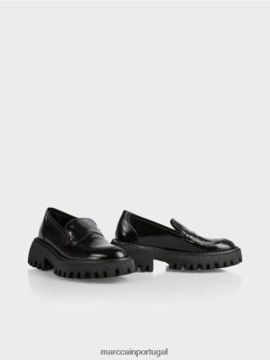 Marc Cain sapato baixo com costura decorativa preto calçados 4P8PV01586 Marc Cain Dresses