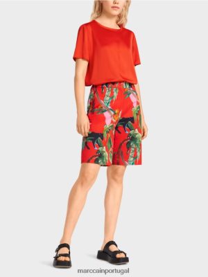 Marc Cain shorts finike com motivo tropical Fogo vermelho roupas 4P8PV0681 Marc Cain Tops