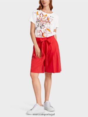 Marc Cain shorts no estilo de papel vermelho profundo roupas 4P8PV0611 Marc Cain Dresses