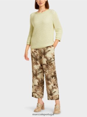 Marc Cain suéter "tricotado na Alemanha" respiração suave roupas 4P8PV01161 Marc Cain Tops