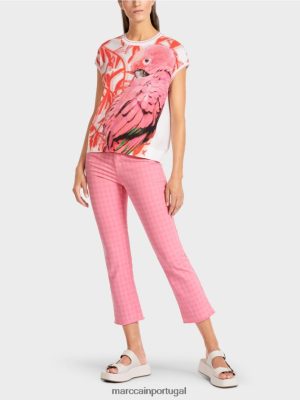 Marc Cain suéter "tricotado na Alemanha" rosa brilhante roupas 4P8PV01167 Marc Cain Tops