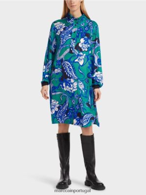 Marc Cain vestido casual "repensar juntos" esmalte roupas 4P8PV03 Marc Cain Tops