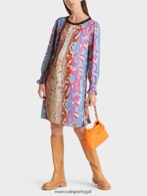 Marc Cain vestido com mix de impressão céu escuro do verão roupas 4P8PV023 Marc Cain Dresses